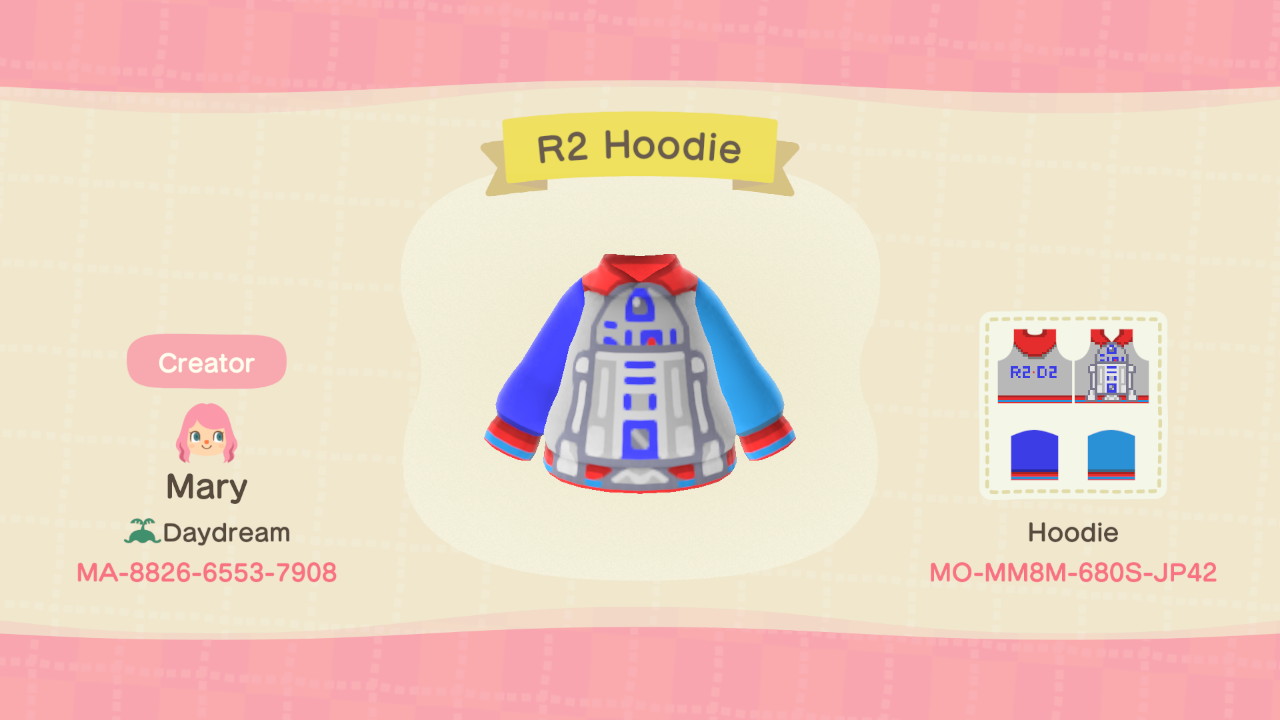 R2-D2 Hoodie - Animal Crossing Pattern Gallery & Custom Designs