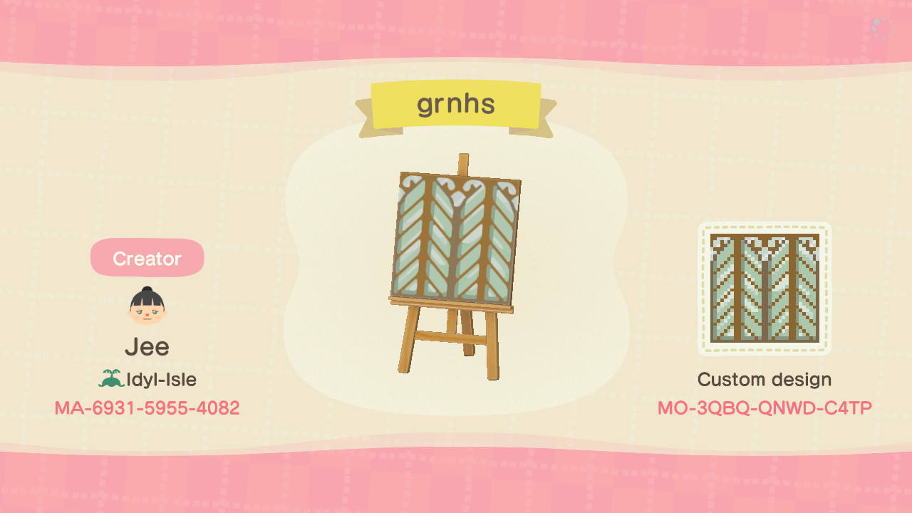 Greenhouse Glass Pattern Animal Crossing Pattern Gallery Custom Designs