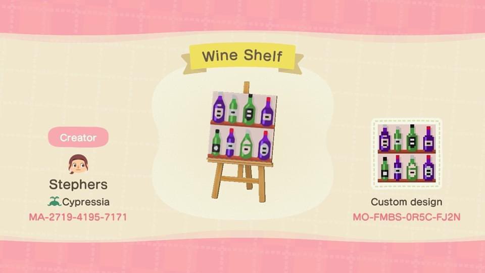 Wine Shelf and Rack - Animal Crossing Pattern Gallery & Custom Designs