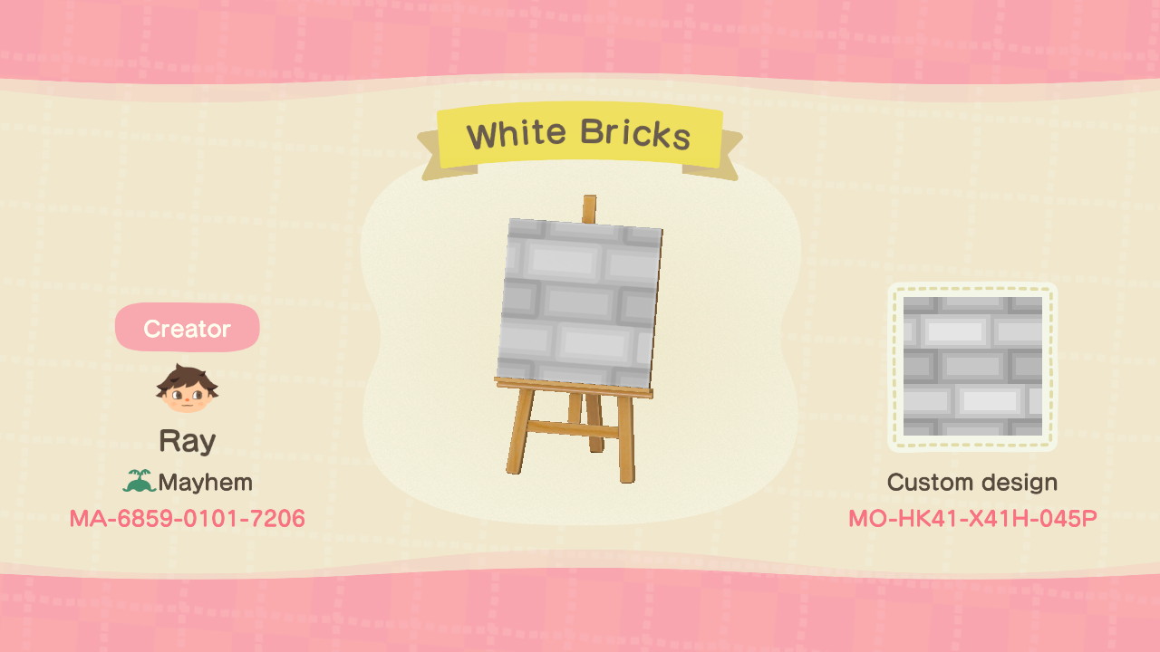 White Bricks - Animal Crossing Pattern Gallery & Custom Designs