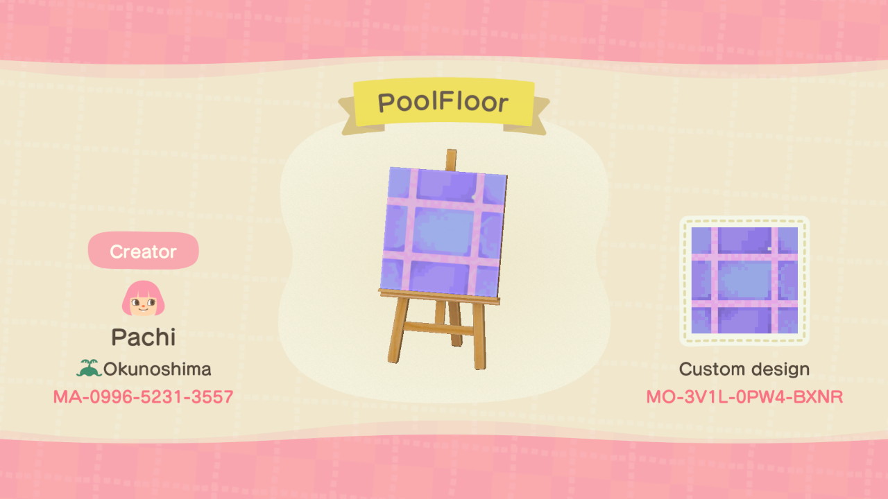 Purple Pool Floor - Animal Crossing Pattern Gallery ... (1280 x 720 Pixel)