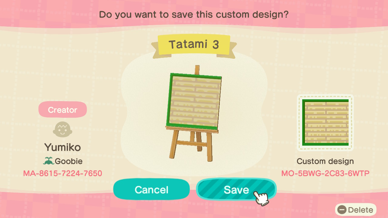 Outdoor Tatami Mats Set - Animal Crossing Pattern Gallery & Custom Designs